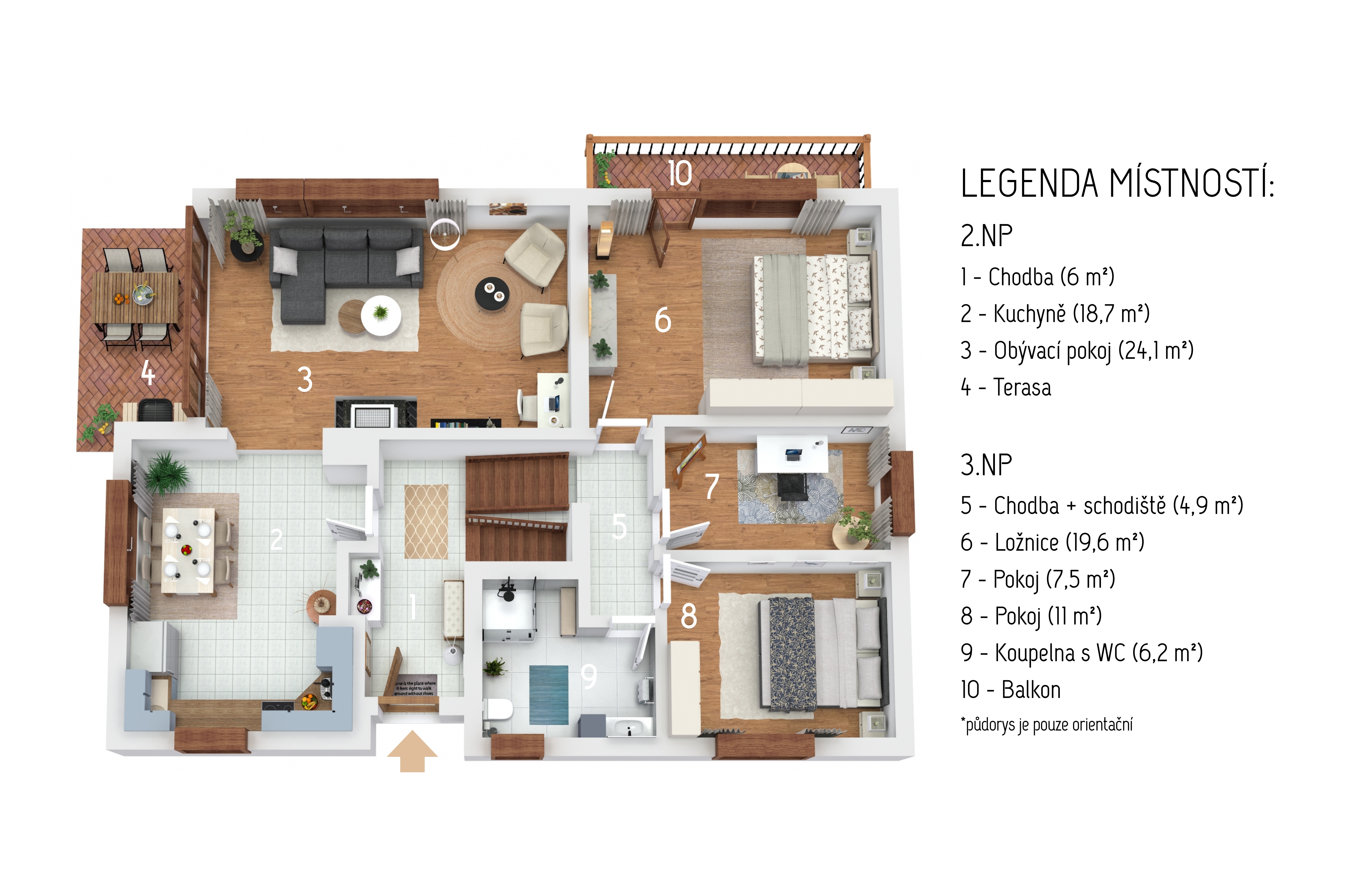 3D_pudorys_-_2-NP__3-NP